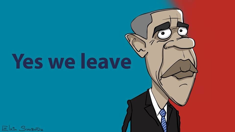 "Yes we leave": появилась трогательная карикатура на Обаму и его прощальную речь