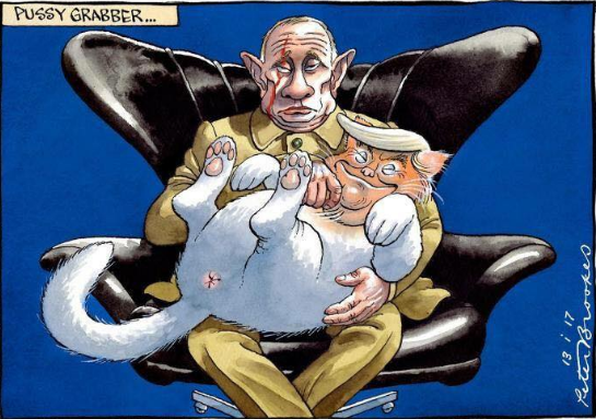 Pussy Grabber: The Times опублікував пікантну карикатуру на Путіна і Трампа
