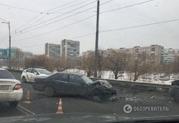 "Автобоулинг": в Киеве авария парализовала проспект. Опубликованы фото