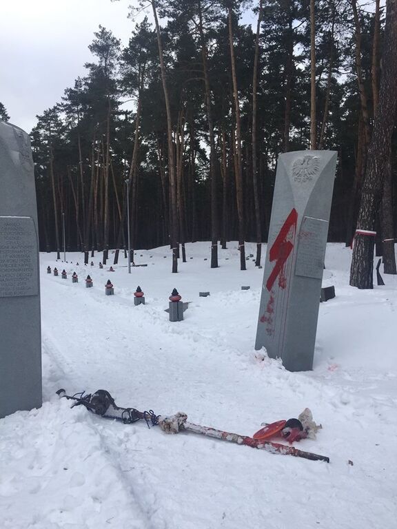 Зазіхнули на пам'ять: під Києвом вандали осквернили польське кладовище