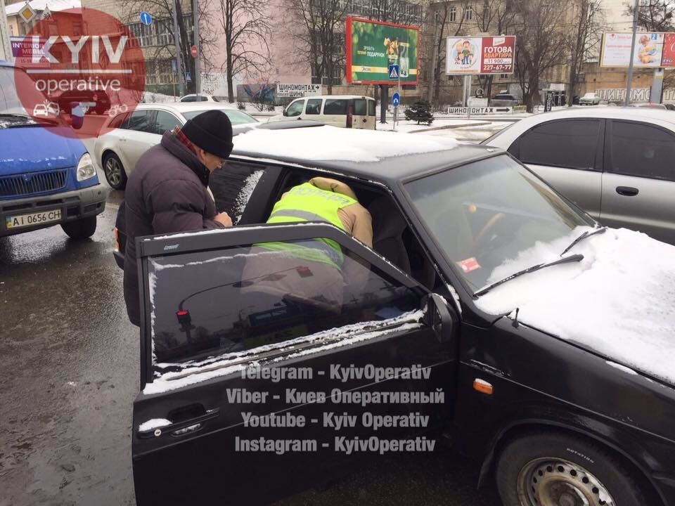 У Києві автовикрадача випадково затримали в заторі