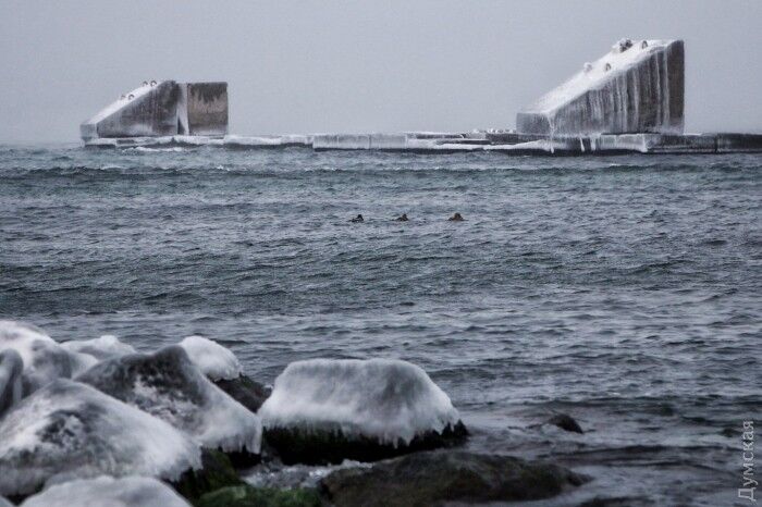 Море не волнуется, оно замерзает: впечатляющие фото из Одессы