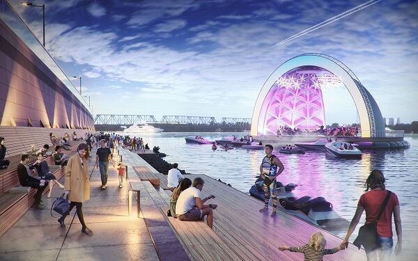 В Киеве появится первый в Украине амфитеатр у воды и суперсовременный образовательный центр "Rybalsky Family Port"