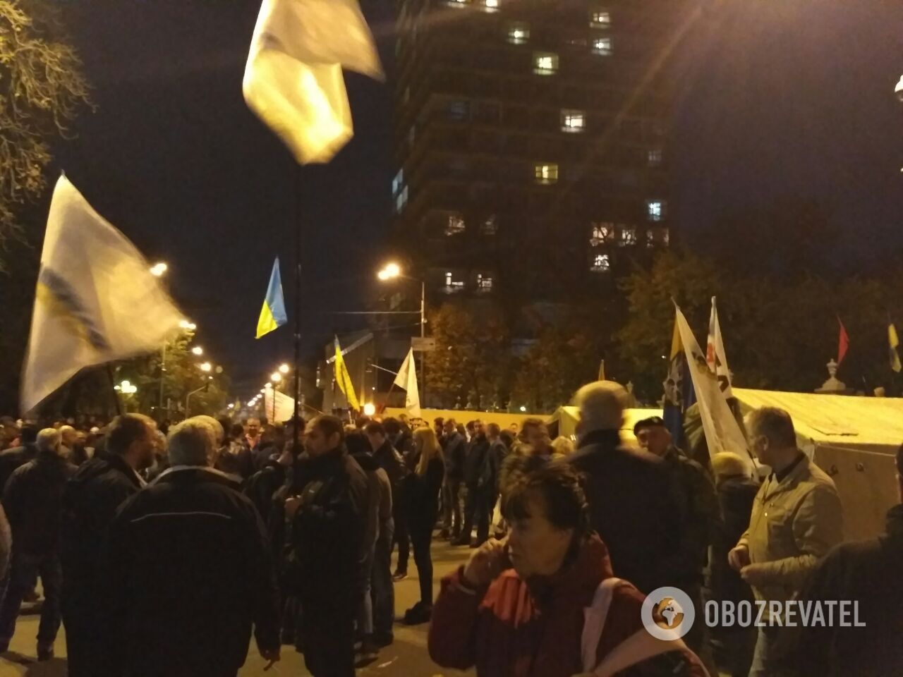 Акции протеста в центре Киева: онлайн первого дня