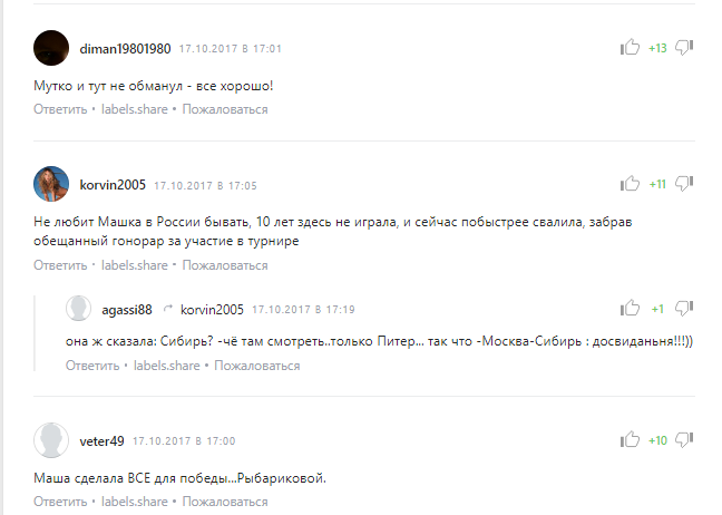 Російські фанати облили брудом Марію Шарапову за ганьбу на Кубку Кремля