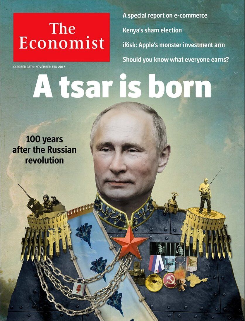 The Economist помістив на обкладинку Путіна в образі царя