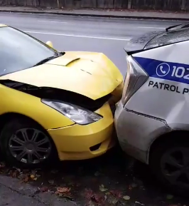 В Киеве произошло масштабное ДТП с участием патрульных
