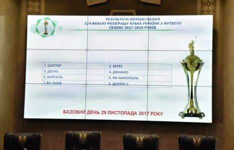 Відбулося жеребкування 1/4 фіналу Кубка України з футболу: всі результати