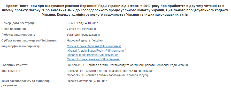 Нардепы могут отменить судебную реформу: в Раде зарегистрирован проект