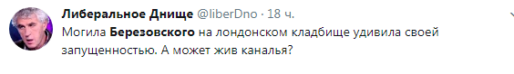 "Конец Путина в устах Березовского": в фото заброшенной могилы олигарха увидели тайный смысл