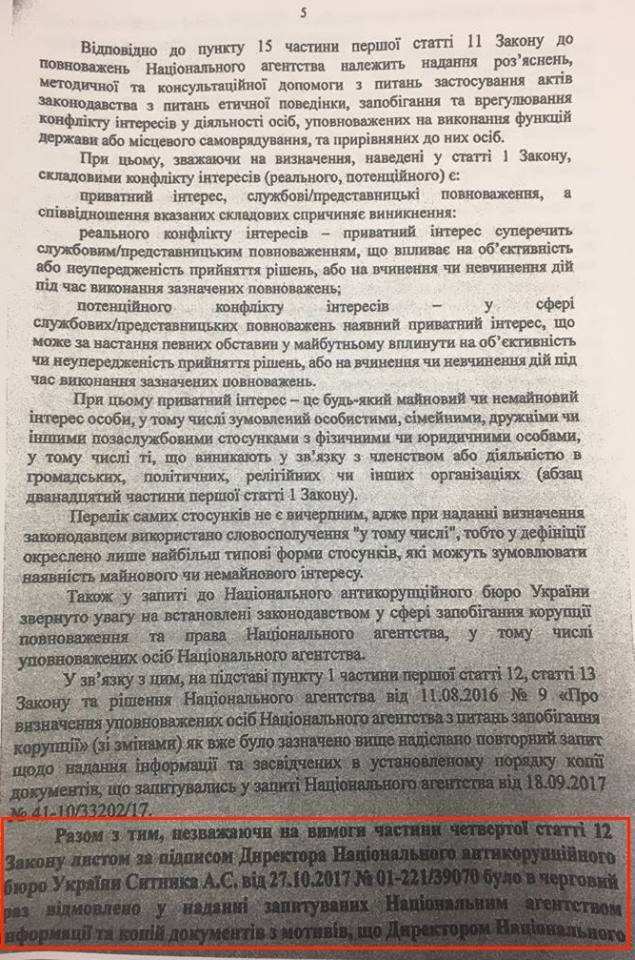 Протокол складений: НАЗК звинуватило голову НАБУ Ситника в корупції