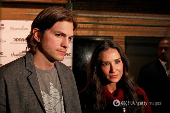 Эштон Катчер и Деми Мур, 2011 год