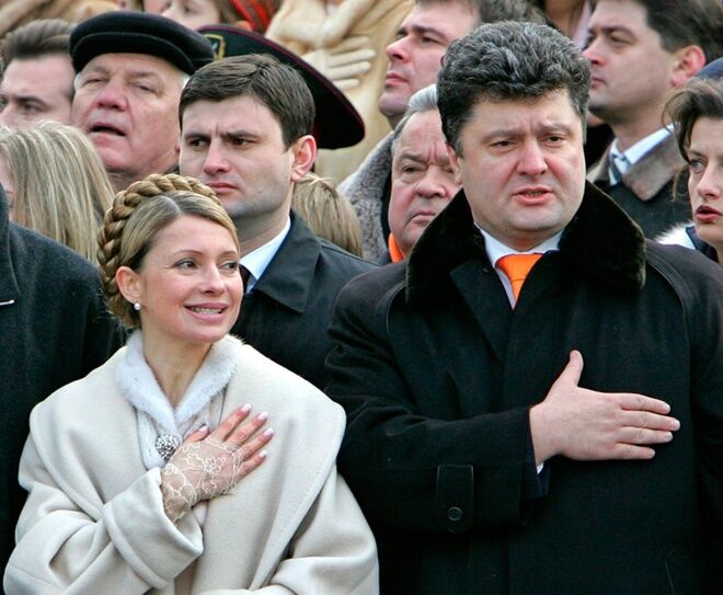 Юлия Тимошенко с Петром Порошенко