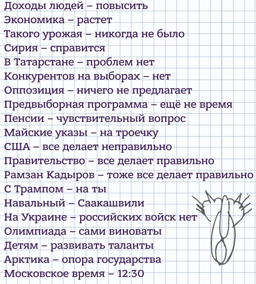 Що наговорив за 3,5 години: в мережі показали заяви Путіна "однією картинкою"