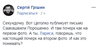 Интрига раскрыта: в письме Саакашвили к Порошенко увидели интересную деталь