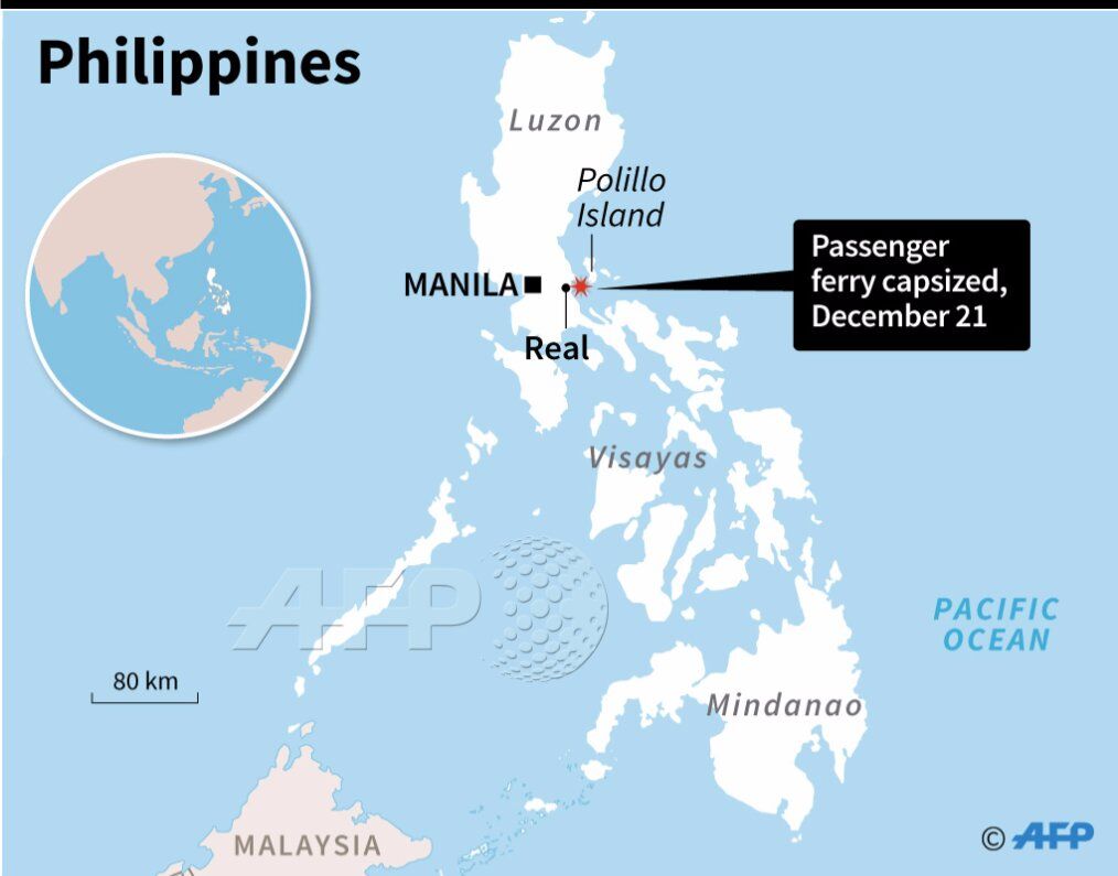 На Филиппинах перевернулся паром с 251 пассажиром на борту: есть жертвы