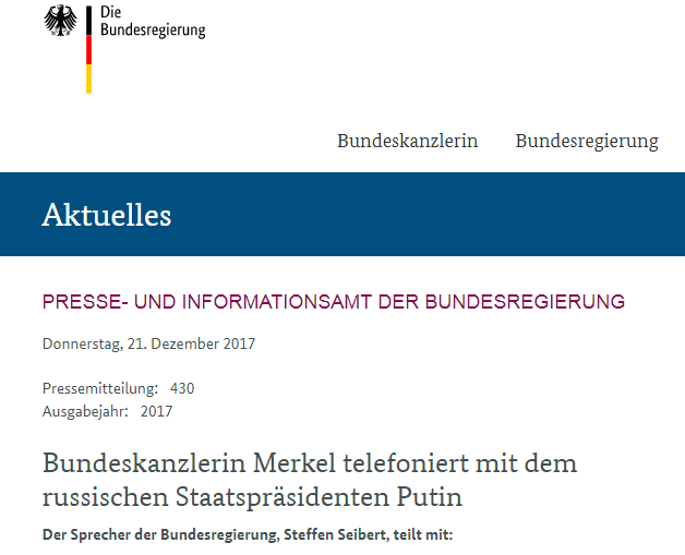 Путин по-хамски унизил Меркель после телефонного разговора 