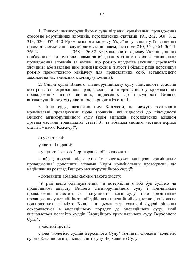 Створення антикорупційного суду: опублікований текст законопроекту Порошенка