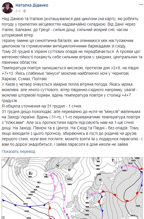 Штормові пориви: синоптик попередила про мінливу ​​погоду в Києві
