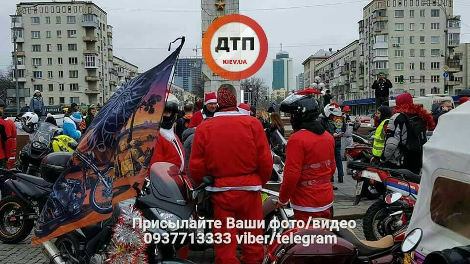 Новогодний съезд мотоциклистов в Киеве