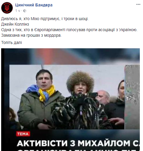 На митинге Саакашвили выступила евродепутат из партии друга Путина: сеть в шоке