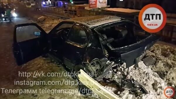 Масштабное ДТП с BMW в Киеве: появилось видео с места аварии