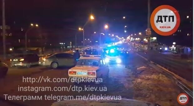 Масштабное ДТП с BMW в Киеве: появилось видео с места аварии