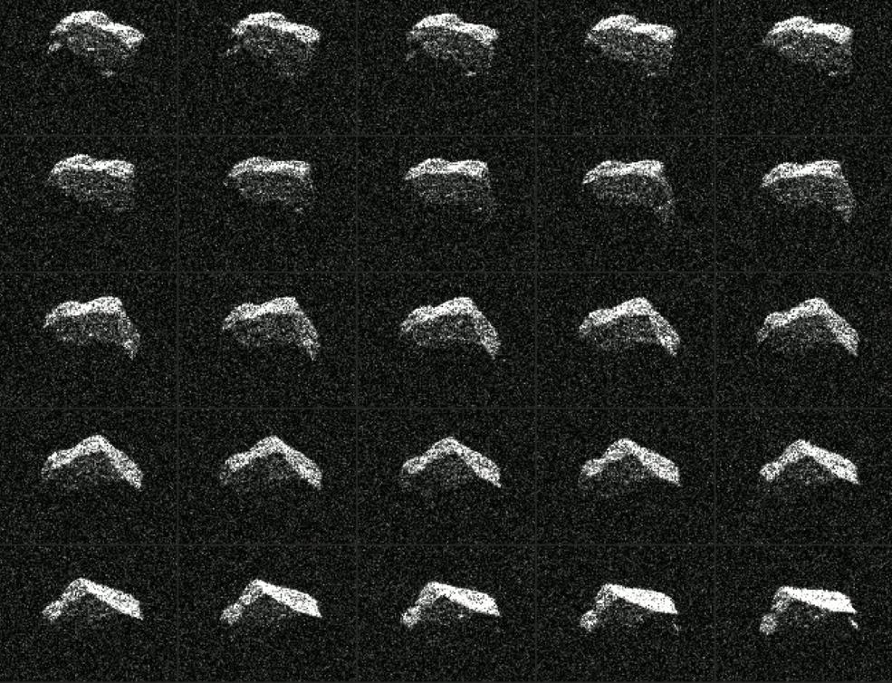 Composite of 25 images of asteroid 2017 BQ6
