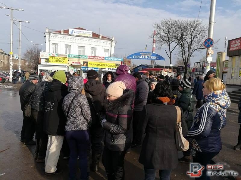 В Запорожье мясники протестовали против чумного карантина (ФОТО)