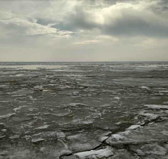 В Одесі море покрилося крижаними брилами