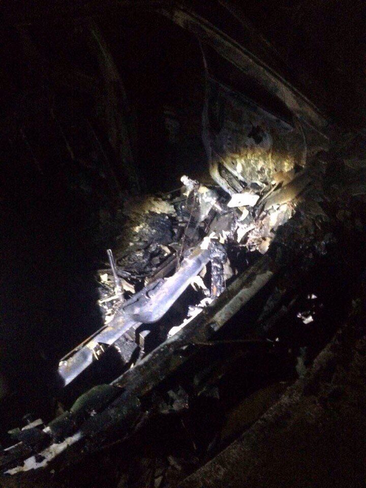 В Запорожской области сгорел гараж с иномаркой (ФОТО)