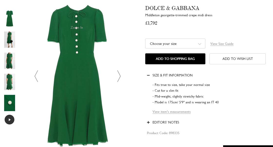 Модная муза: легендарный бренд назвал платье за 60 тыс. грн в честь Кейт Миддлтон