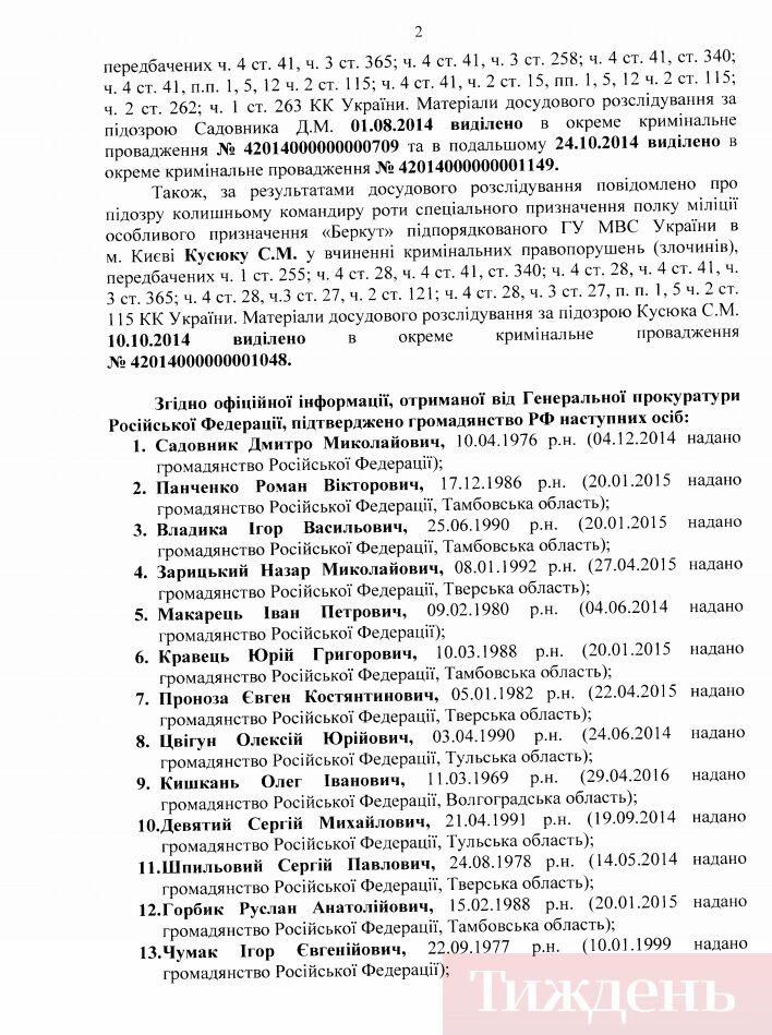 Новая жизнь: стало известно о судьбе 15 беглых "беркутовцев", устроивших бойню в Киеве