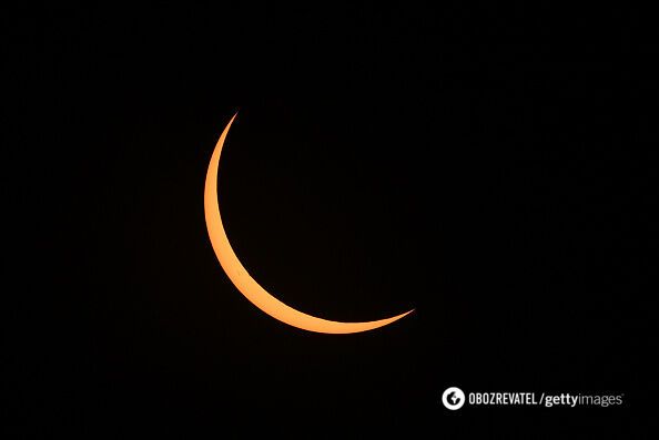 Сонячне затемнення: з'явилися перші фото