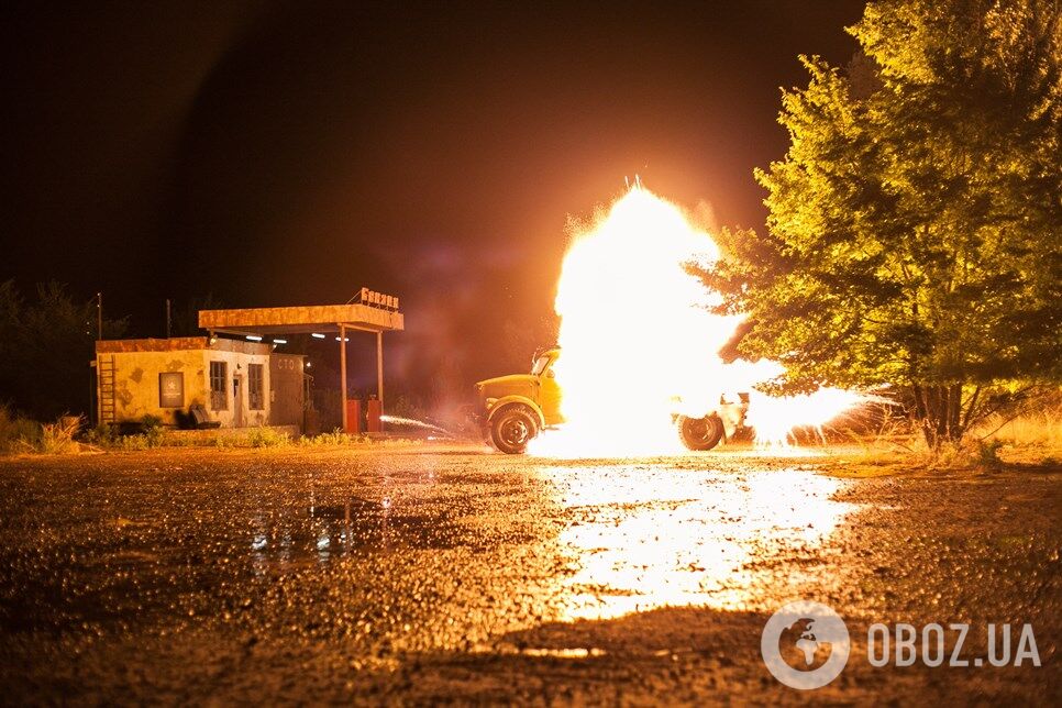 Пожарные ездили 4 раза: на съемках "Ворошиловграда" взорвался бензовоз