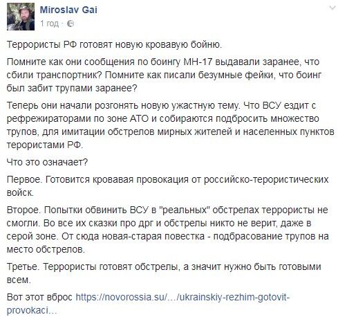 "Множество трупов": стало известно о готовящейся провокации террористов "ДНР"