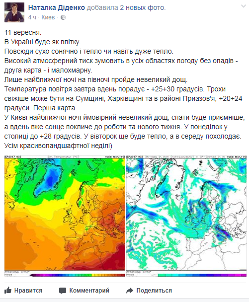 В Україні буде, як влітку: синоптик обнадіяла прогнозом погоди на понеділок