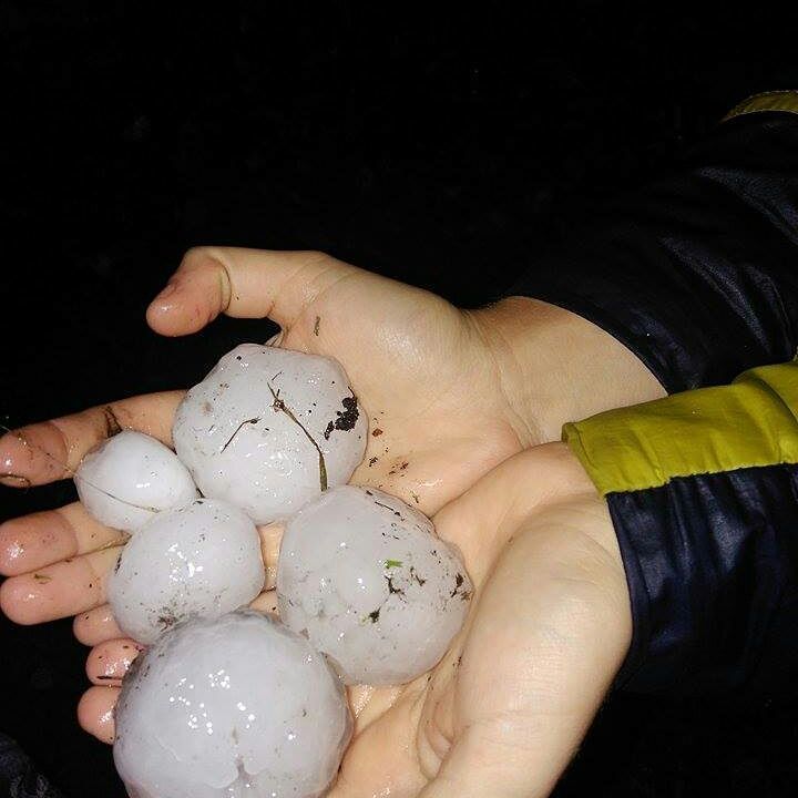 Розміром із тенісний м'яч: на Житомирщині випав руйнівний град. Фото і відео стихії