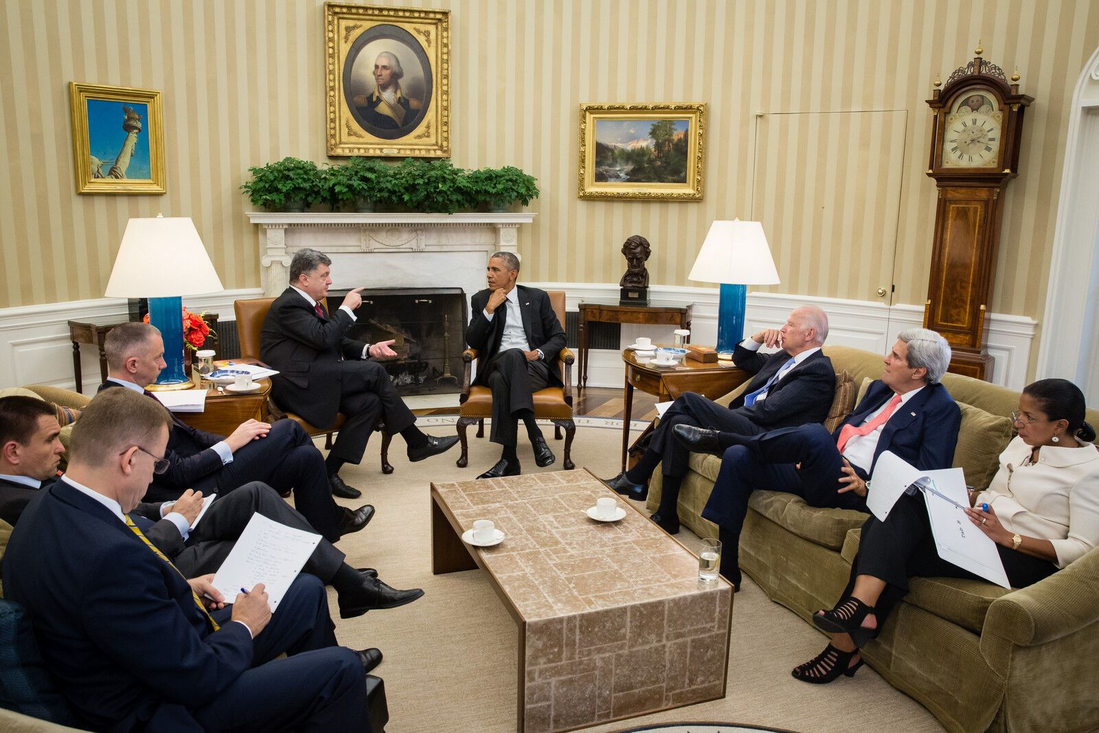 Встреча с президентом США Бараком Обамой и другими высокопоставлеными лицами страны. Вашингтон, 18.09.2014