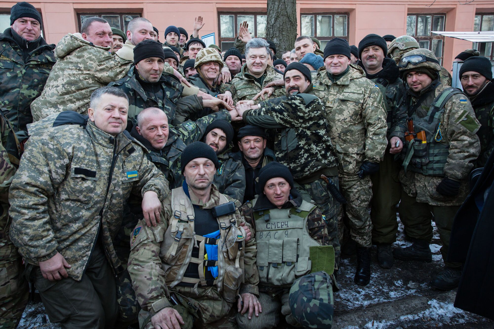 Зона АТО, Артемовск, с бойцами из Дебальцево. 18.02.2015