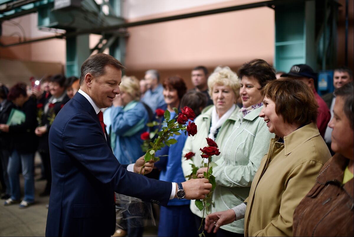 Олег Ляшко на заводе имени Малышева