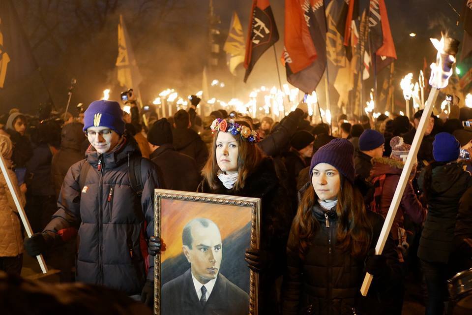 У Києві відбулась смолоскипна хода на честь Бандери