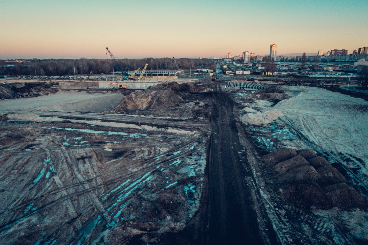 Будівництво окружної дороги в Києві: з'явилося відео з висоти пташиного польоту