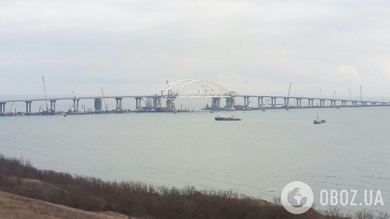 Строительство Крымского моста: появились свежие фото и видео
