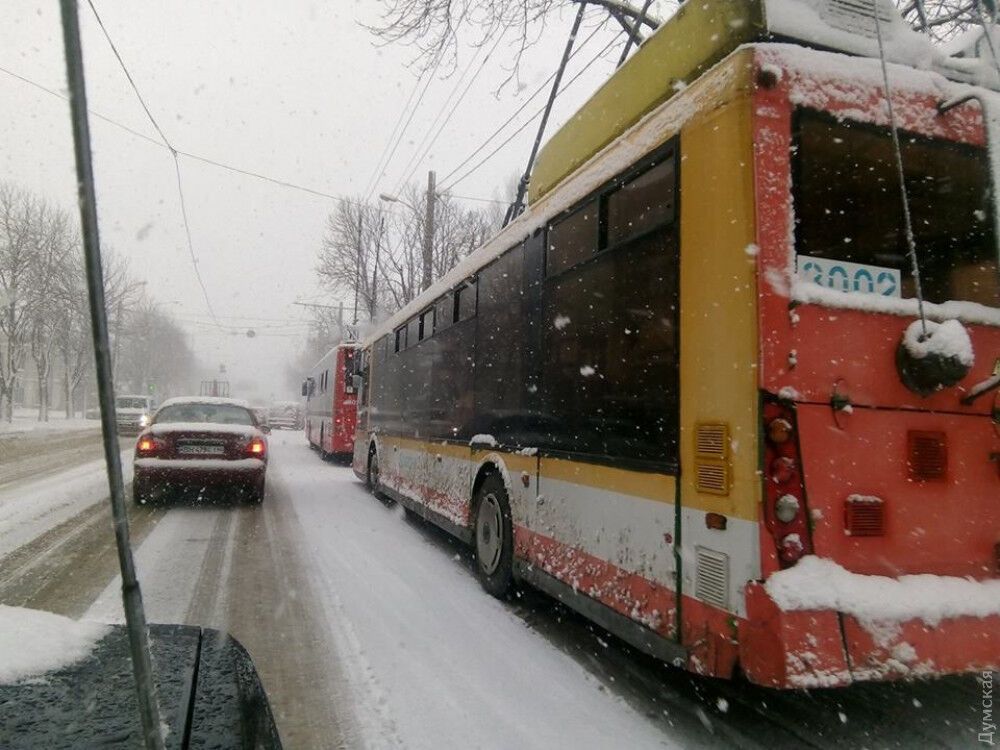 Одессу замело: мощный снегопад парализовал город