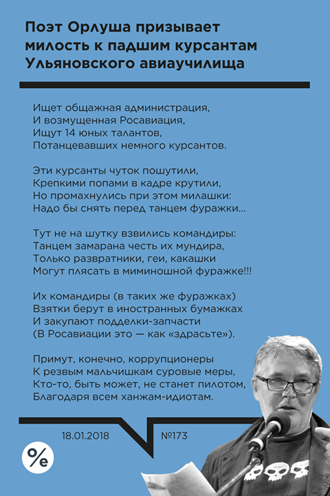 Известный поэт тонко высмеял "карателей" оголившихся российских курсантов