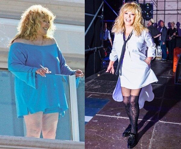 Алла Пугачова до і після схуднення