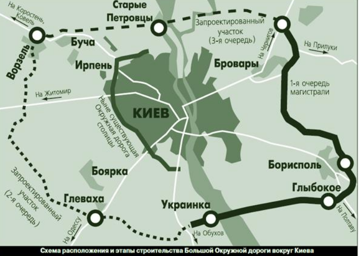 У Києві побудують нову окружну дорогу за $2 млрд: з'явилася схема