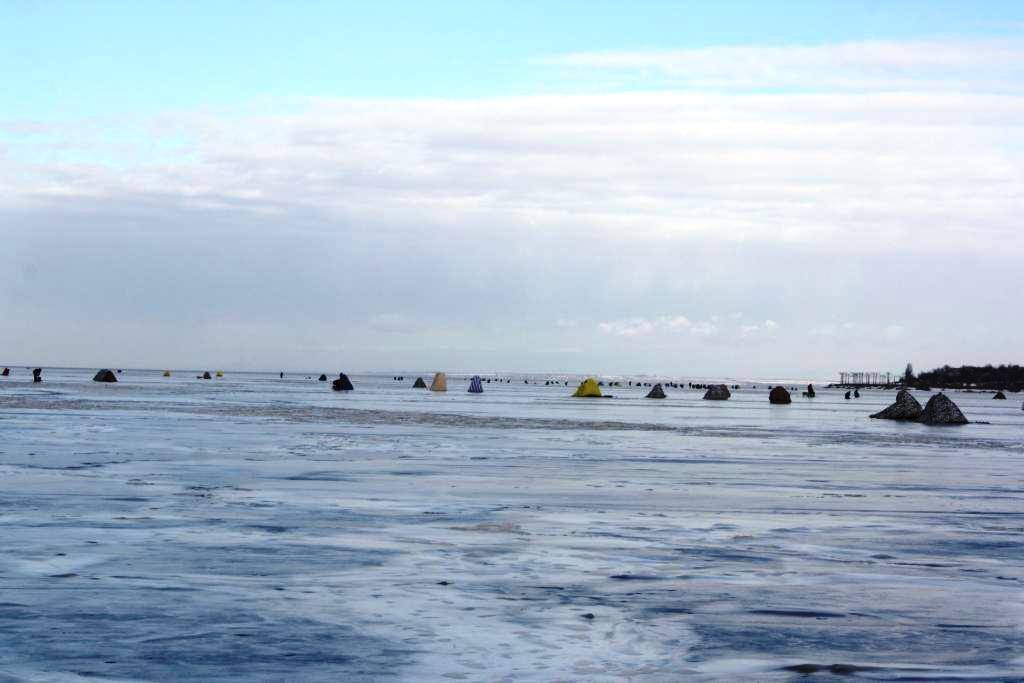В Запорожской области люди массово вышли на смертельно опасный лед (ФОТО)
