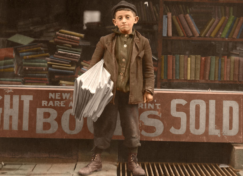 12-річний Хайман Альперт, який три роки продавав газети